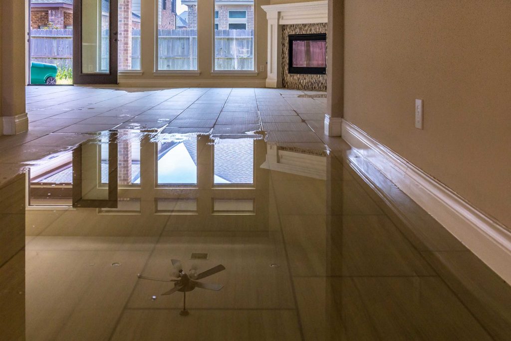 Flooding to property indoors